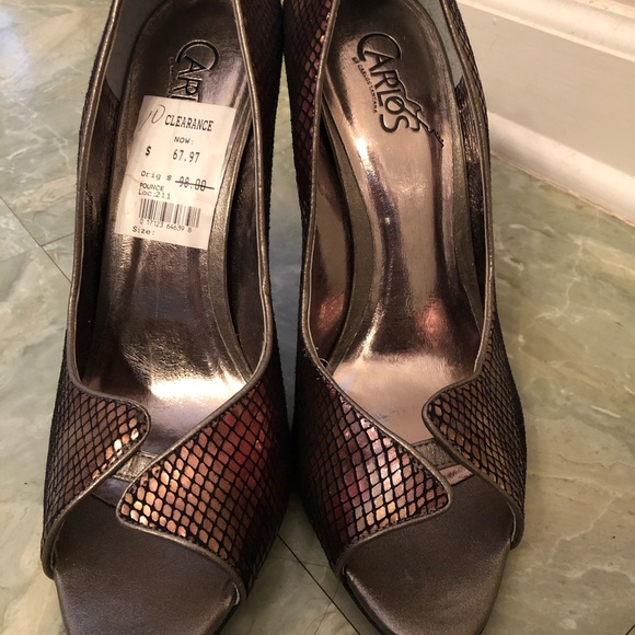 Carlos Santana faux snakeskin Heels - Picture 1 of 5